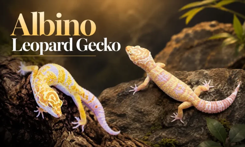 albino gecko leopard